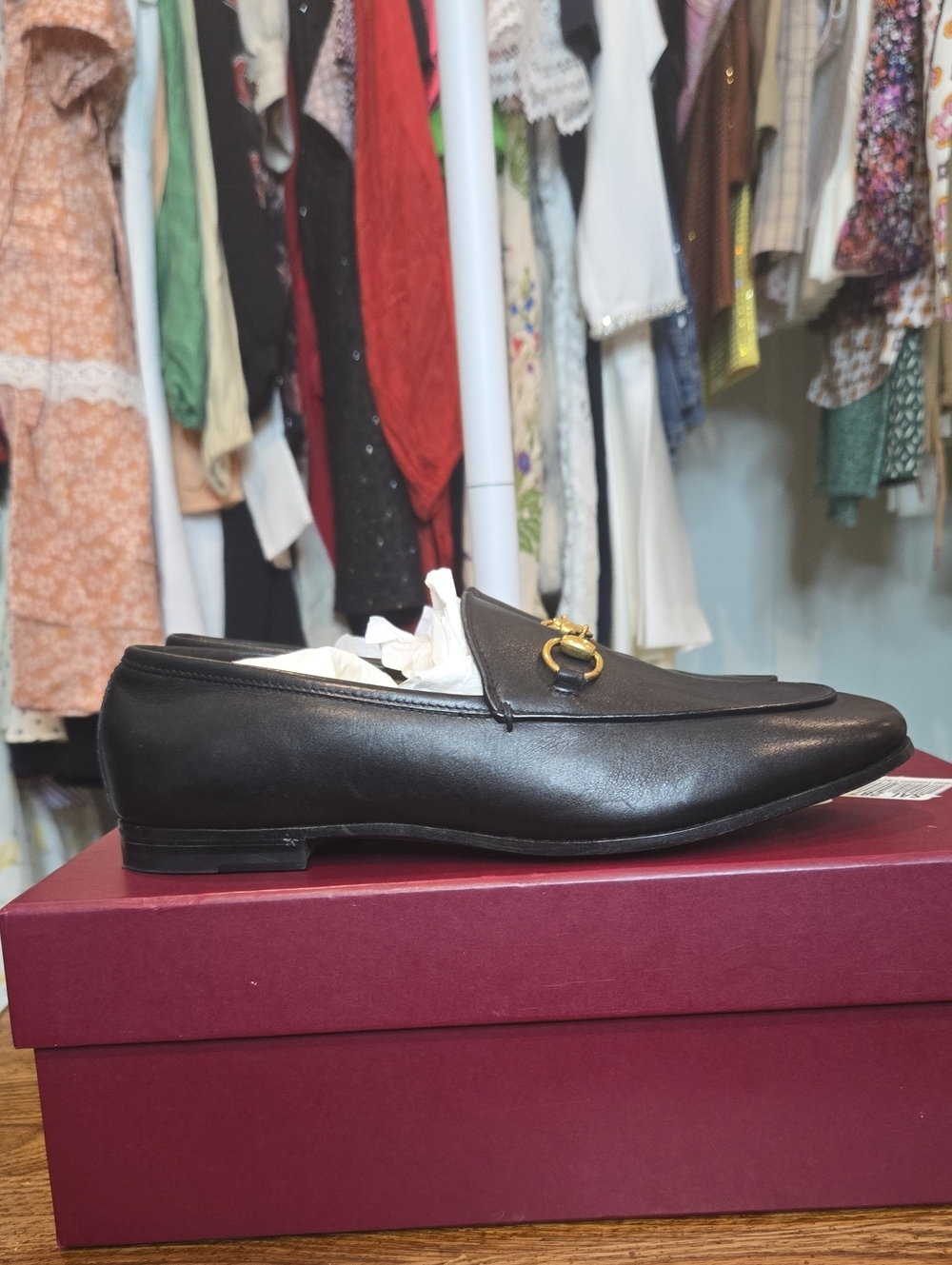 Gucci Black Women's Leather Loafers Sz 37 - Picture 14 of 16
